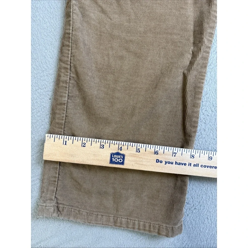Nautica Pants Men's Size 38x32‎ Brown Corduroy Straight Fit Stretch Casual